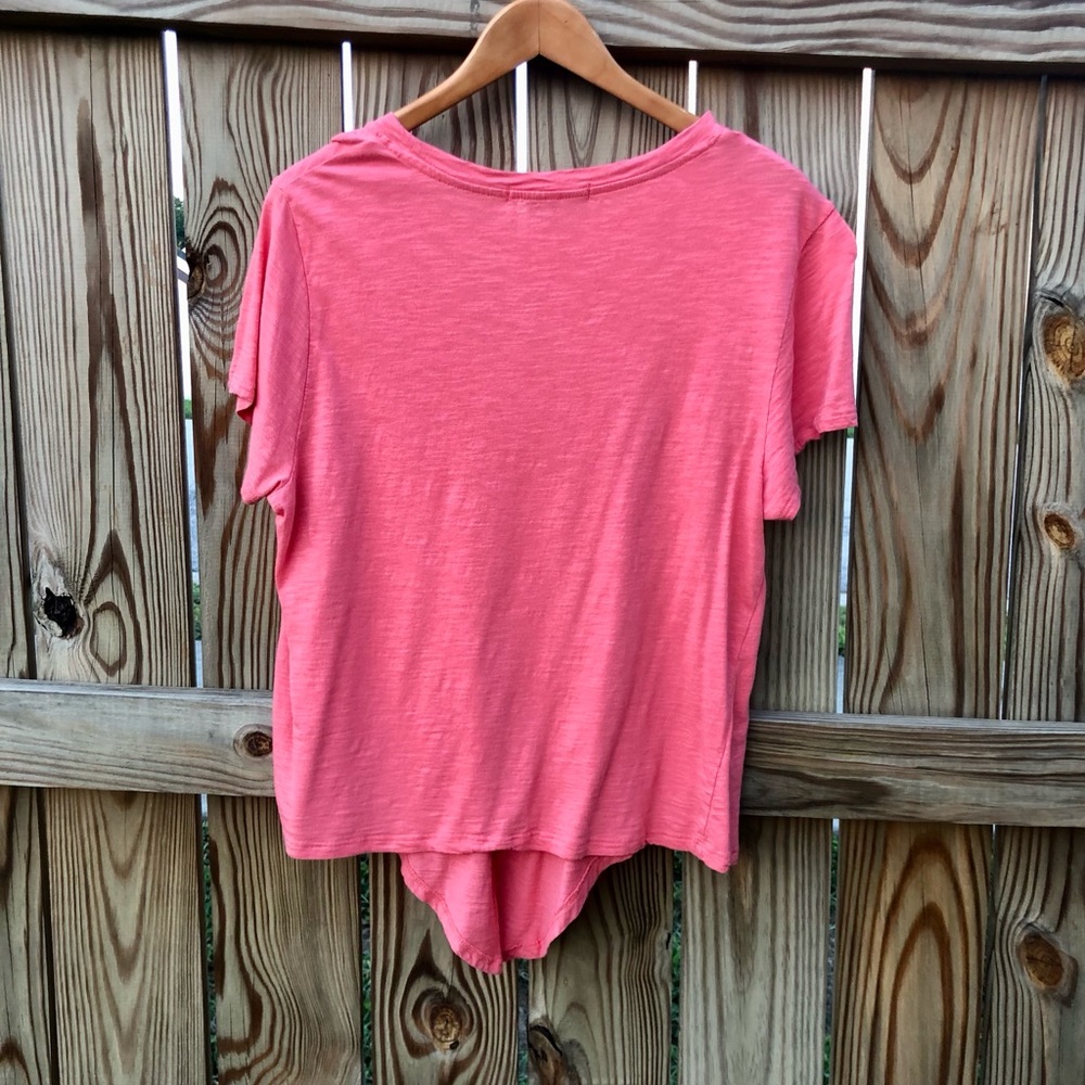 Tee Shirt Social Standard by Sanctuary Dylan Scoop Neck short Sleeve Coral XXL - Picture 5 of 7
